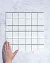 Fairway Small Plain White Matt Square Mosaic 48x48mm