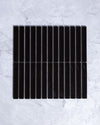 Gracemere Black Gloss Concave Kit Kat Finger Mosaic Tile