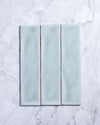 Kiko Subway Duck Egg Blue Gloss Ceramic Tile 76x302mm