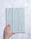 Kiko Subway Duck Egg Blue Gloss Ceramic Tile 76x302mm