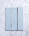 Kiko Subway Baby Blue Gloss Ceramic Tile 76x302mm