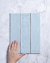 Kiko Subway Baby Blue Gloss Ceramic Tile 76x302mm