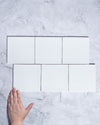 Kiko Square White Gloss Ceramic Tile 152x152mm