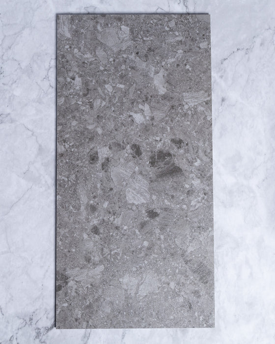 Tivoli Mid Grey Ceppo Di Gre Stone Look Porcelain Tile 300 x 600mm