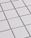 Fairway Small Plain White Matt Square Mosaic 48x48mm